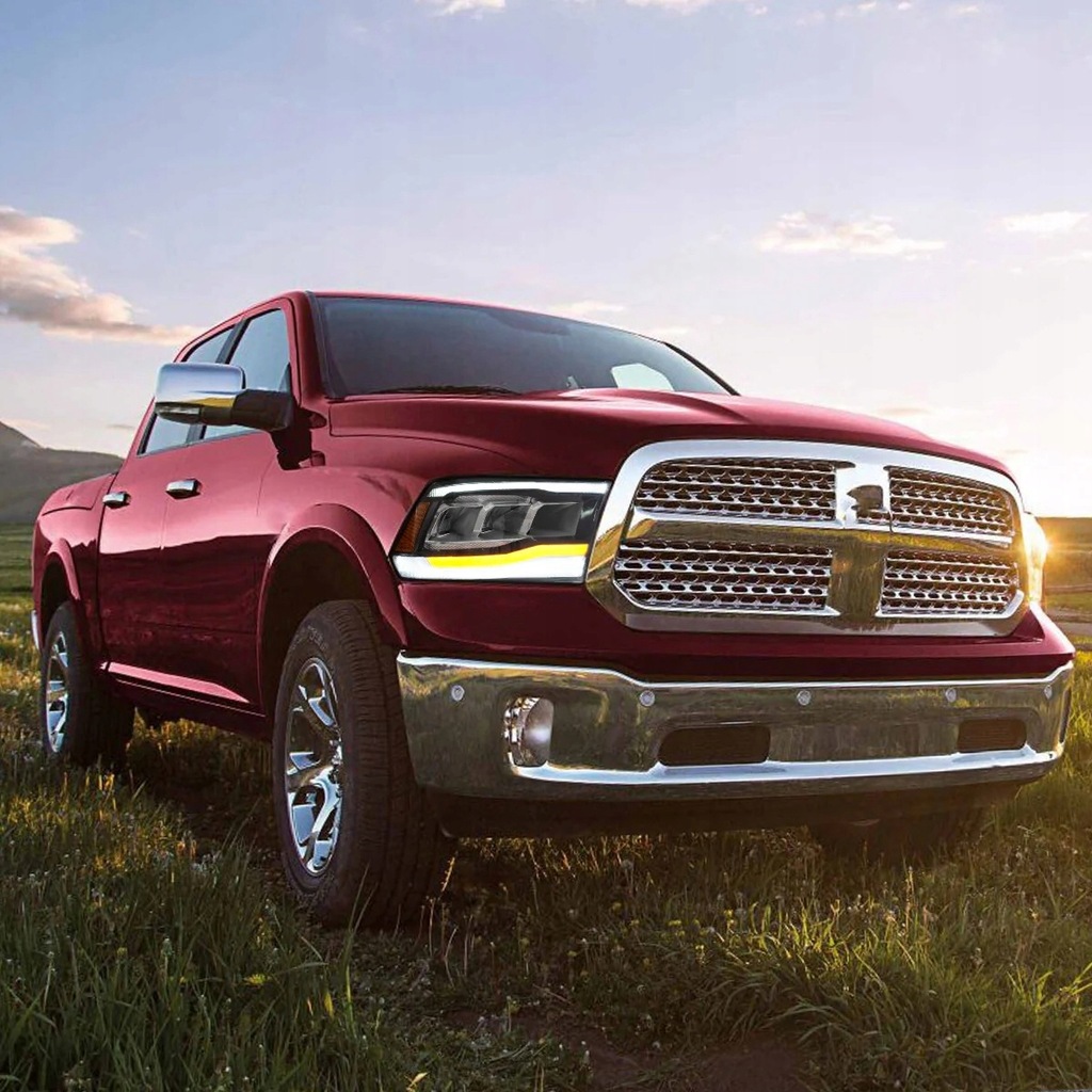 фото №12, Фары лампы kpl full led диоды black euro dodge ram iv 4 08-24 classic