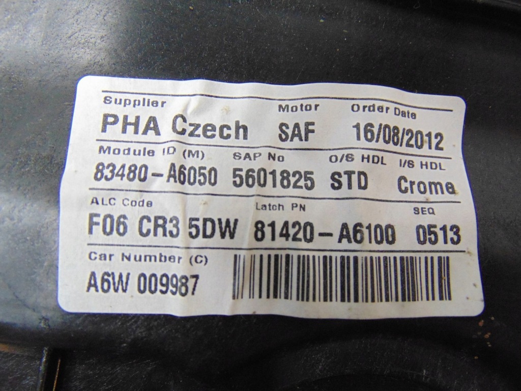 фото №14, Механізм скло правий задня hyundai i30 ii 82480-a6050 europa