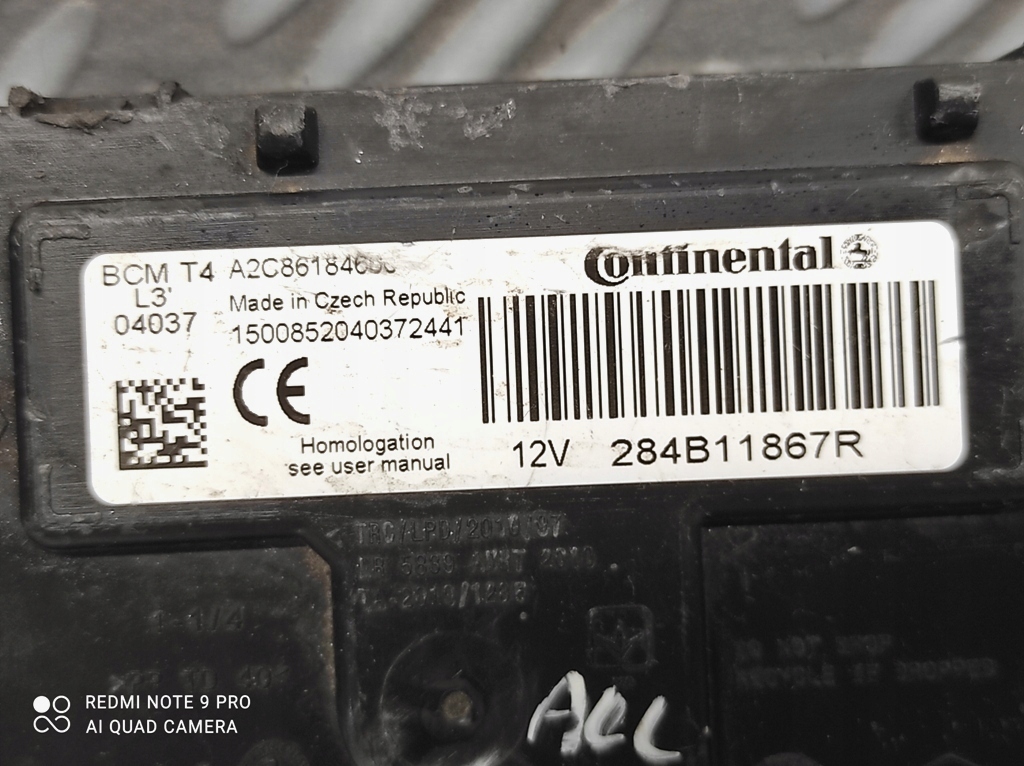 фото №10, Модуль блок керування bcm 284b11867r renault clio iv