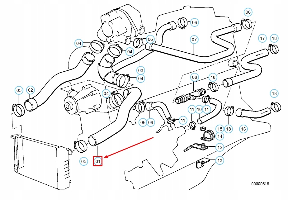 фото №13, Bmw 3 e30 патрубок води системи охолодження 11532241080 oem