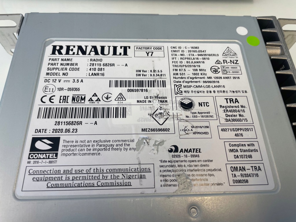 фото №5, Радио навигация renault scenic iv kadjar 281156826r 100% исправные