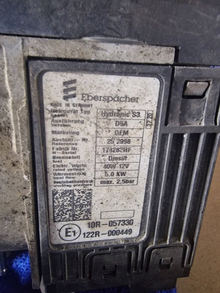 фото №7, Webasto eberspacher hydronic s3 5kw122r000449