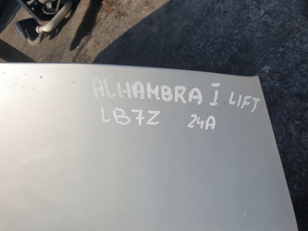 фото №11, Капот крышка двигателя seat alhambra i lift код лакокрасочного покрытия lb7z