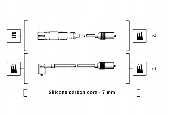фото №2, Дроти запалювання vw magneti marelli