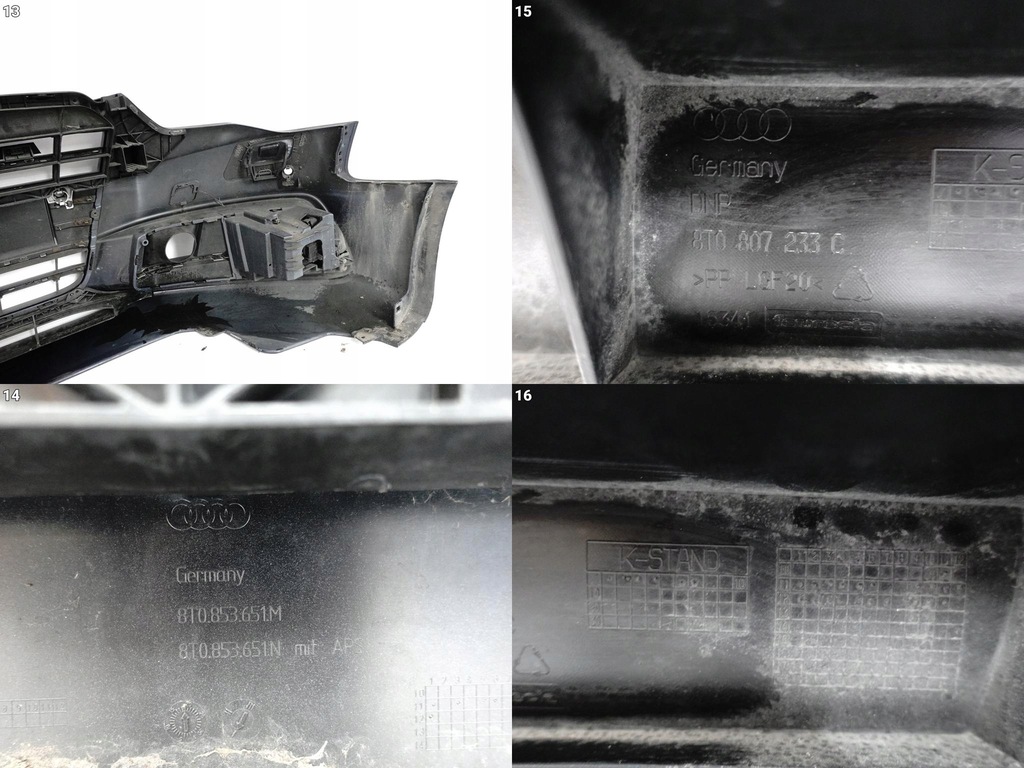 фото №14, Audi s5 8t0 lift fl 11-16 бампер решітка радіатора решітка радіатора решітка протитуманна фара kompletny