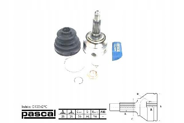 фото №1, Pascal шарнір привідний зовнішній kia carnival i