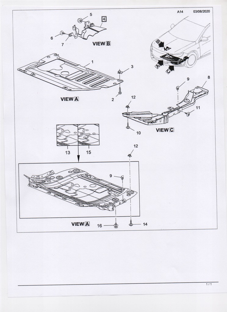фото №8, Opel insignia b захист pod двигун ліва 84167102