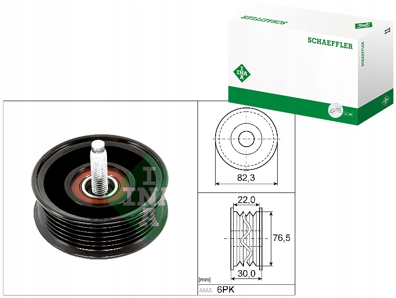 фото №1, Ролик направляющая ремень клиновой jaguar e-pace f-pace f-type s-type ii