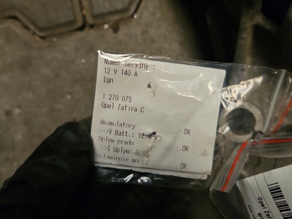 фото №8, Test генератор opel zafira c f000bl08d2 2.0 cdti