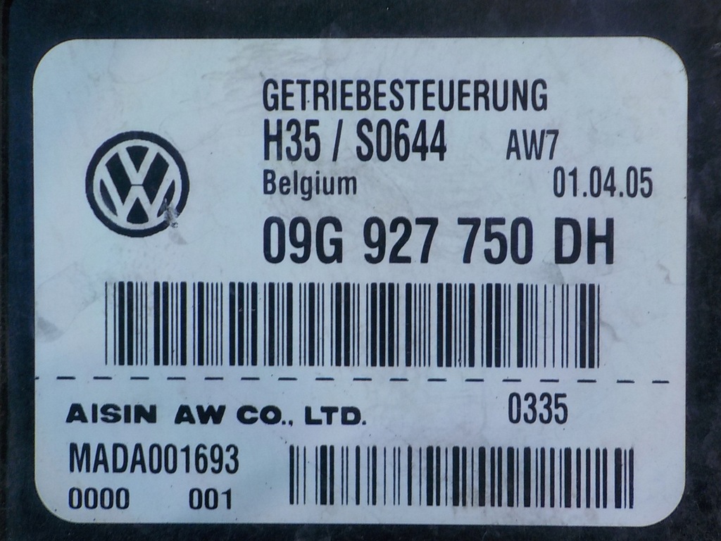 фото №6, Audi a3 8p ii 2.0 tfsi aut 05r hb 5d блок управления бортовой компьютер коробки 09g927750dh