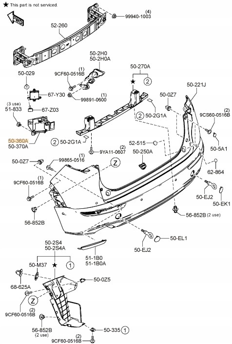 фото №8, Mazda cx-30 кронштейн бампера правий задня dgh9502a1oryg