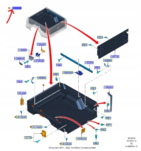 фото №1, Обшивка кузов багажника ford ranger mk5 2017-