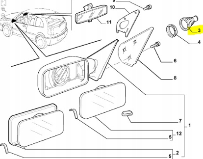 фото №7, Ручка дзеркало fiat palio оригінальний номер 714229614