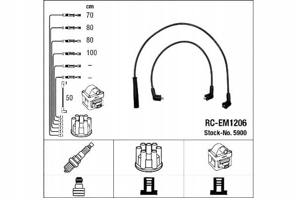 фото №1, Ngk набір трубопровід запалювання mitsubishi galant