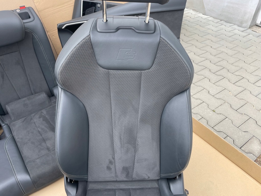 фото №7, Сиденья заднее сиденье audi a4 b9 lift s-line sedan кожа alcantara idealne комплект