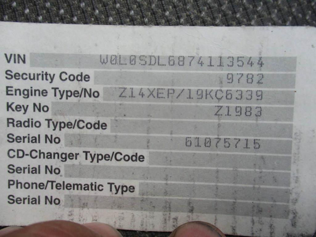 фото №4, Радио cd 30 corsa d plus kod