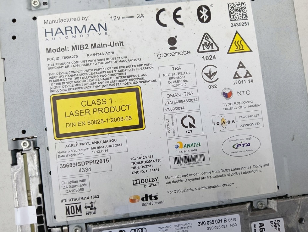 фото №5, Считыватель навигации навигация мультимедиа skoda superb 3 iii 3v0035021b