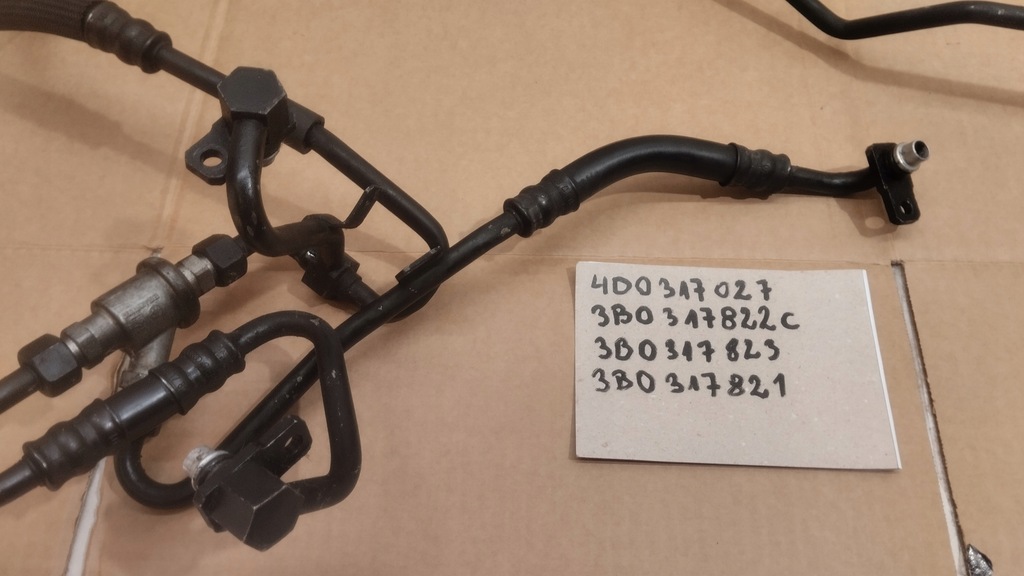 фото №6, Шланг оливи коробки vw passat b5 w8 4d0317027,3b0317822c,3b0317823 kpl.