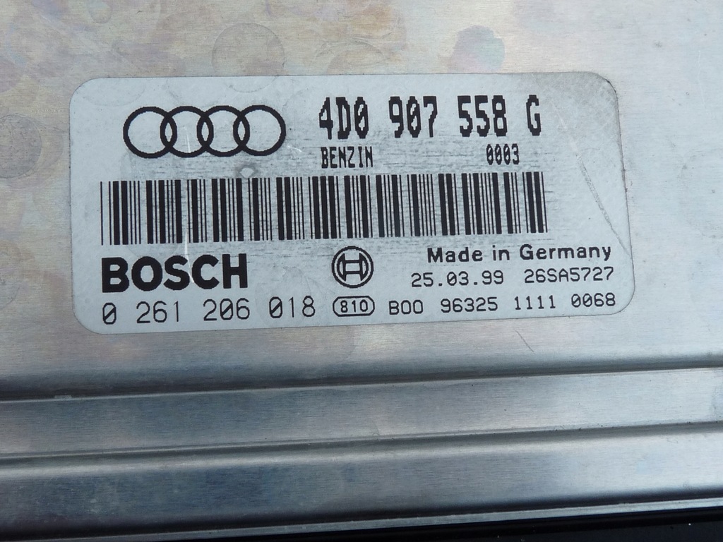 фото №5, Audi a8 d2 99-02 блок управления двигателя 4d0907558g доставка