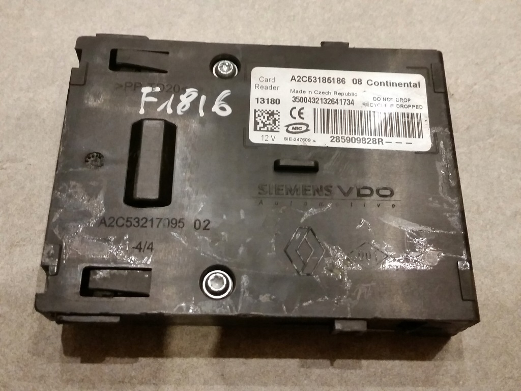 фото №8, Набір стартовий бортовий комп'ютер bcm карта renault scenic iii 0281030135 237101074r