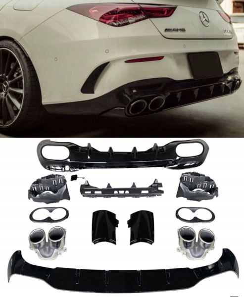 фото №1, Диффузор mercedes c118 насадки хром look amg