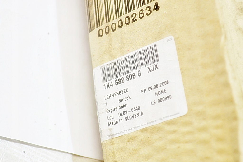 фото №13, Vw golf обшивка оббивка оббивка спинка сидіння 1k4882806g 1k0963557af