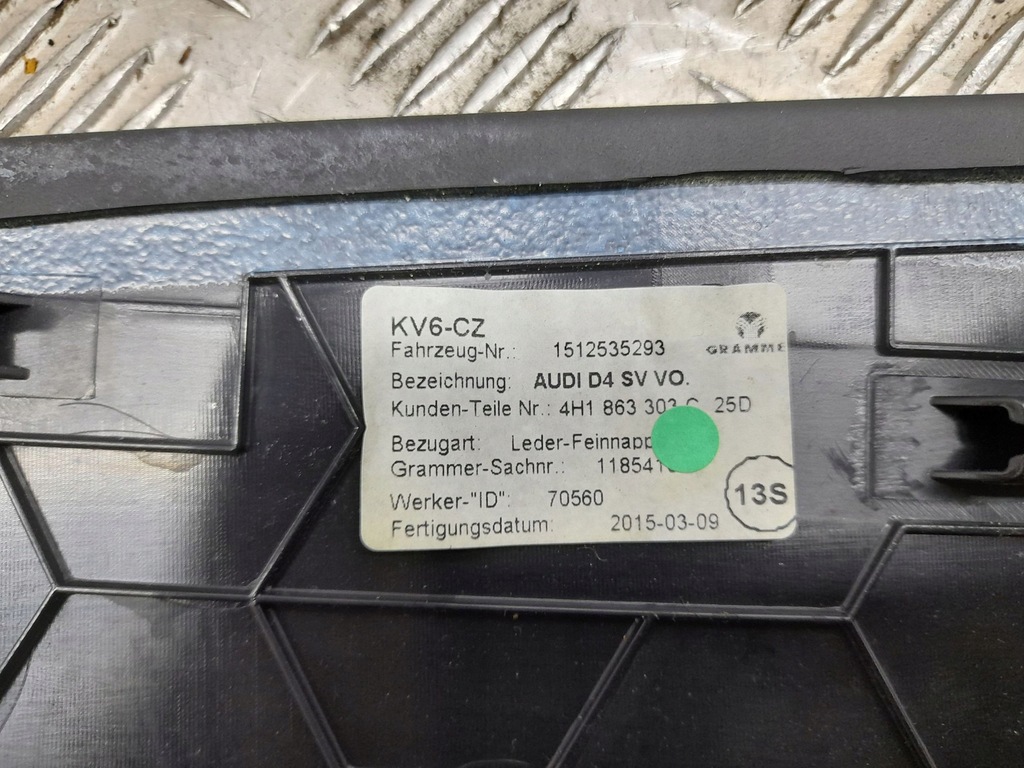 фото №5, Audi a8 s8 d4 4h 2015 перед сторона левая защита боковая туннель среднего