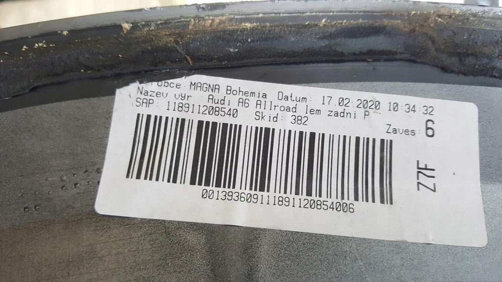 фото №11, Молдинг крила p задня audi a6 c8 allroad 4k9853818