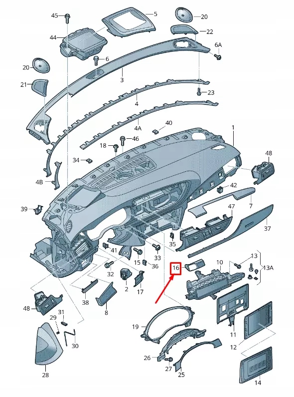 фото №1, Audi a7 sportback 4g правый приборная панель switch trim rhd 4g8858342aaz3