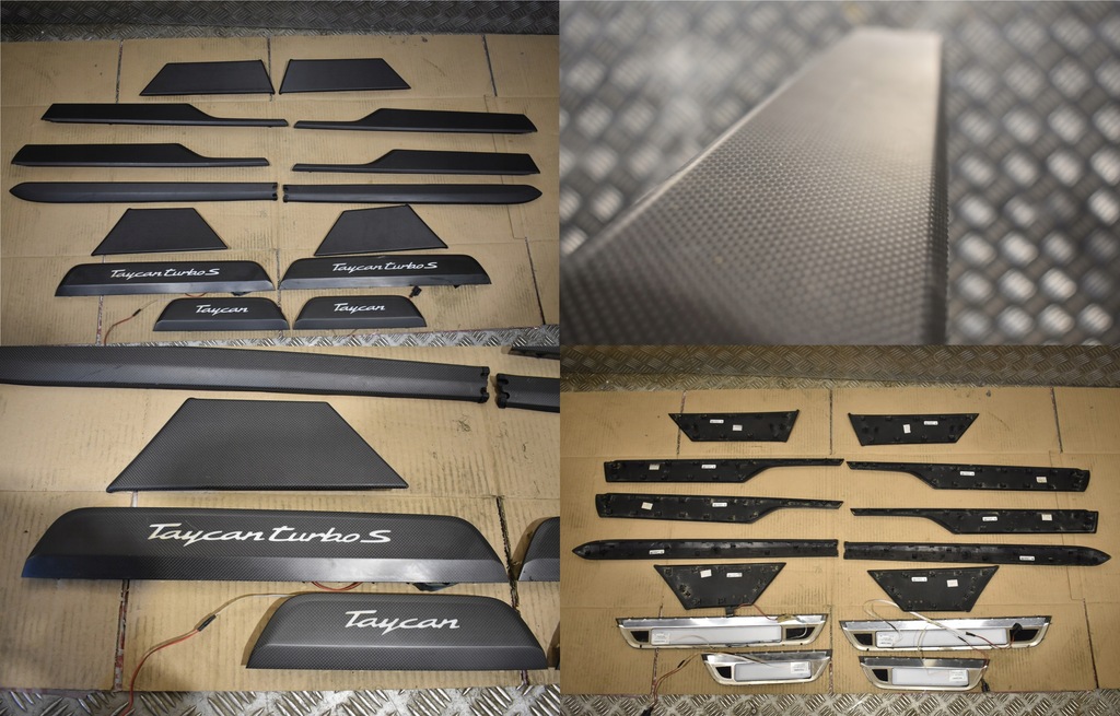 фото №1, Накладки декоры led карбон kpl. porsche taycan 1