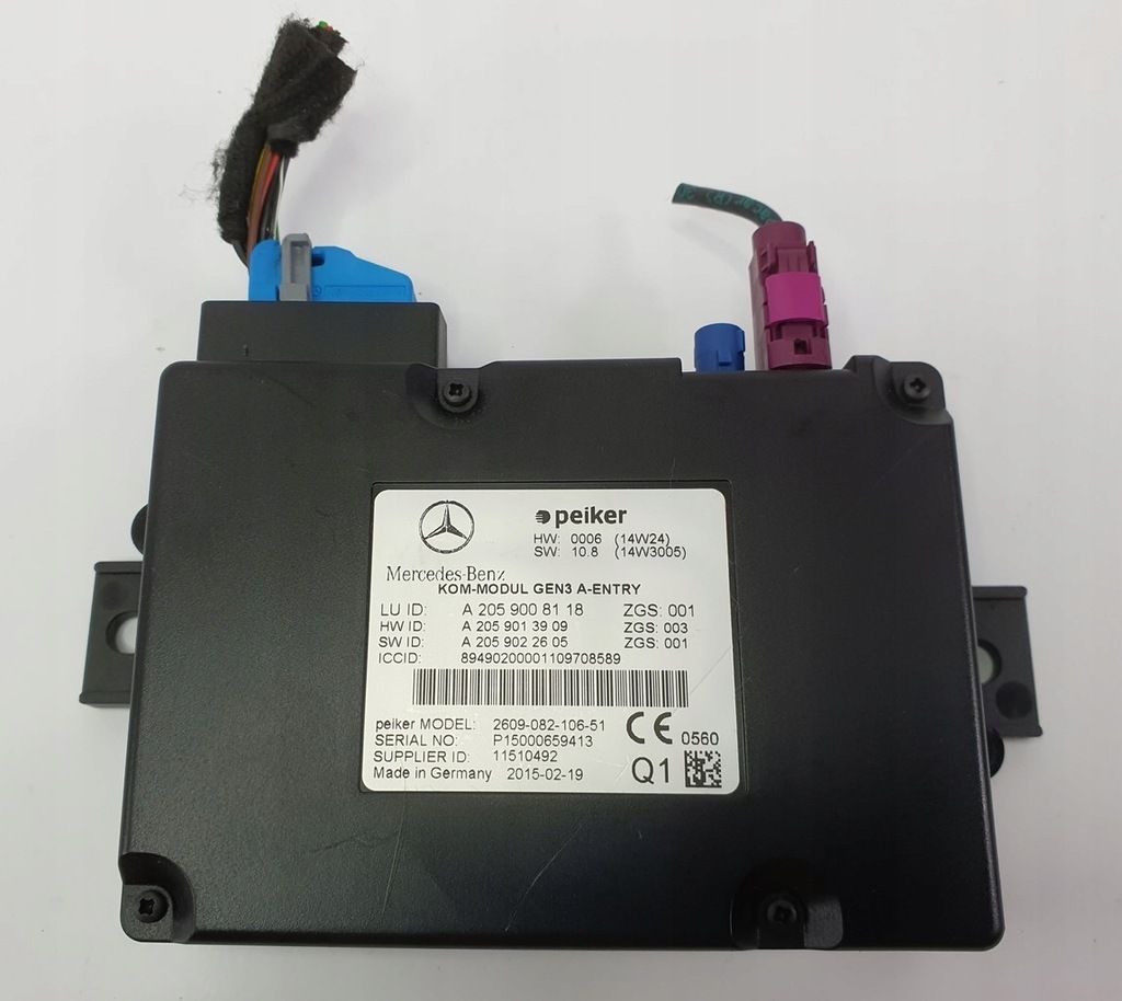 фото №1, Модуль блок управления telematik mercedes w212 lift