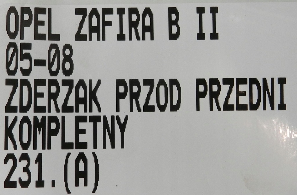 фото №14, 231.zderzak перед передний opel zafira b ii 05-08