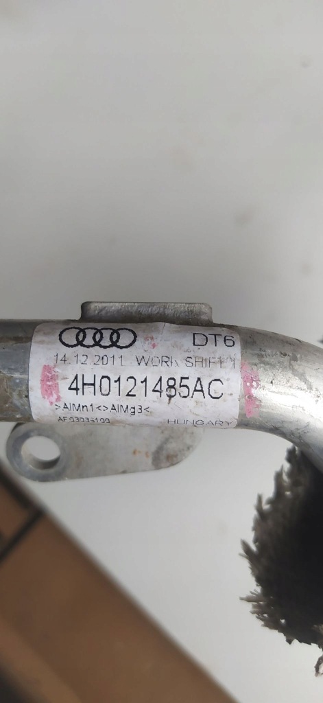 фото №2, Audi оригінальний номер 4h0121485ac труба шланг wody
