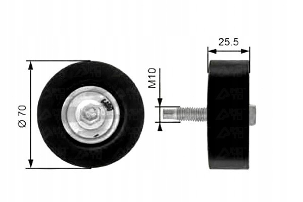 фото №1, Gates ролик направляющая ремень ford focus maverick t