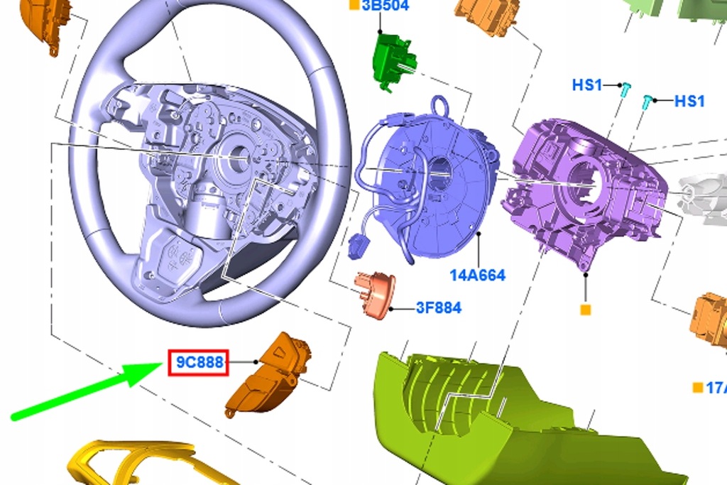 фото №10, Ford edge mk2 переключатель круиз-контроль руля новый оригинальный 2406962