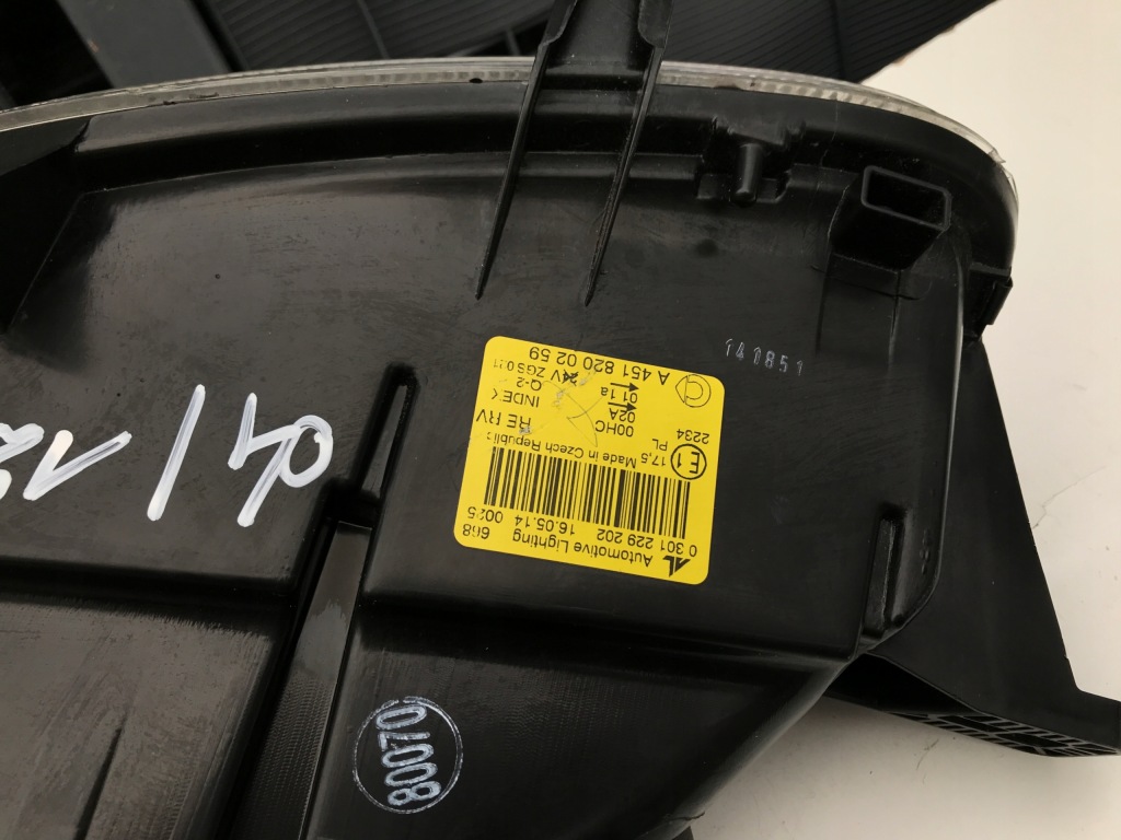 фото №8, Smart fortwo ii 451 правая лампа перед передняя 2007- 12687