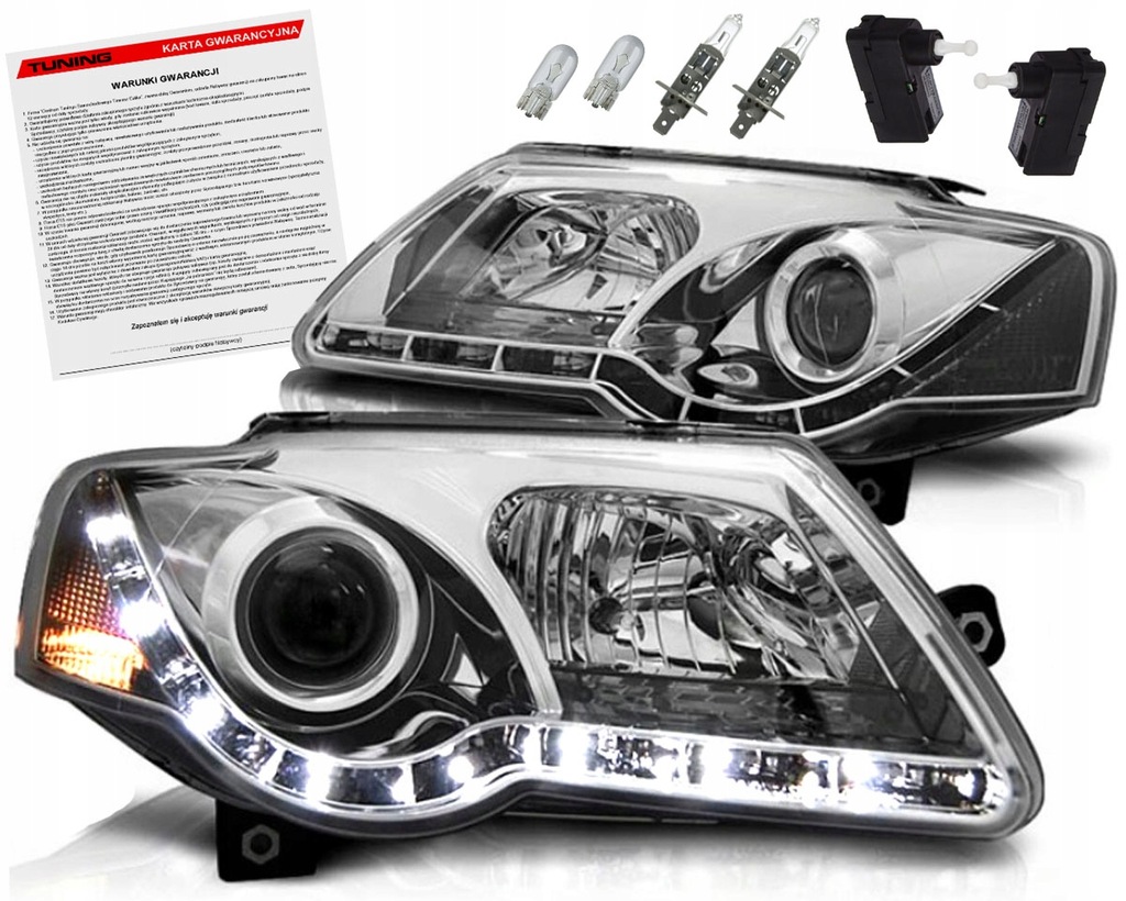 фото №1, Vw passat b6 3c 05-10 лампи фари led хром