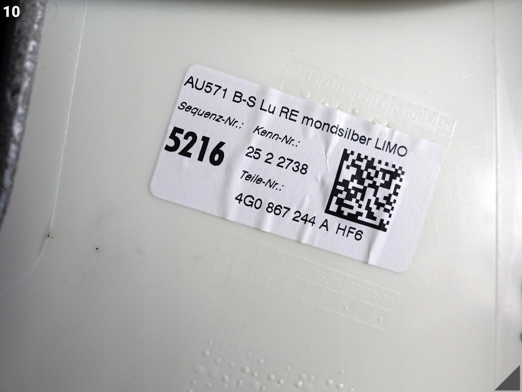 фото №11, Audi a6 s6 4g0 lift 10-18 обивка защита обшивка правого стойка b решётка