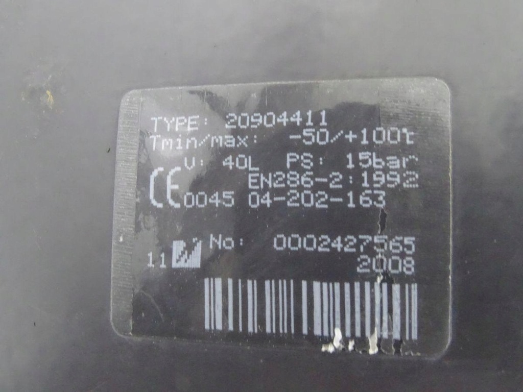 фото №5, Volvo fe fl 06- euro 5 бак воздуха 72cm 27cm 40l.