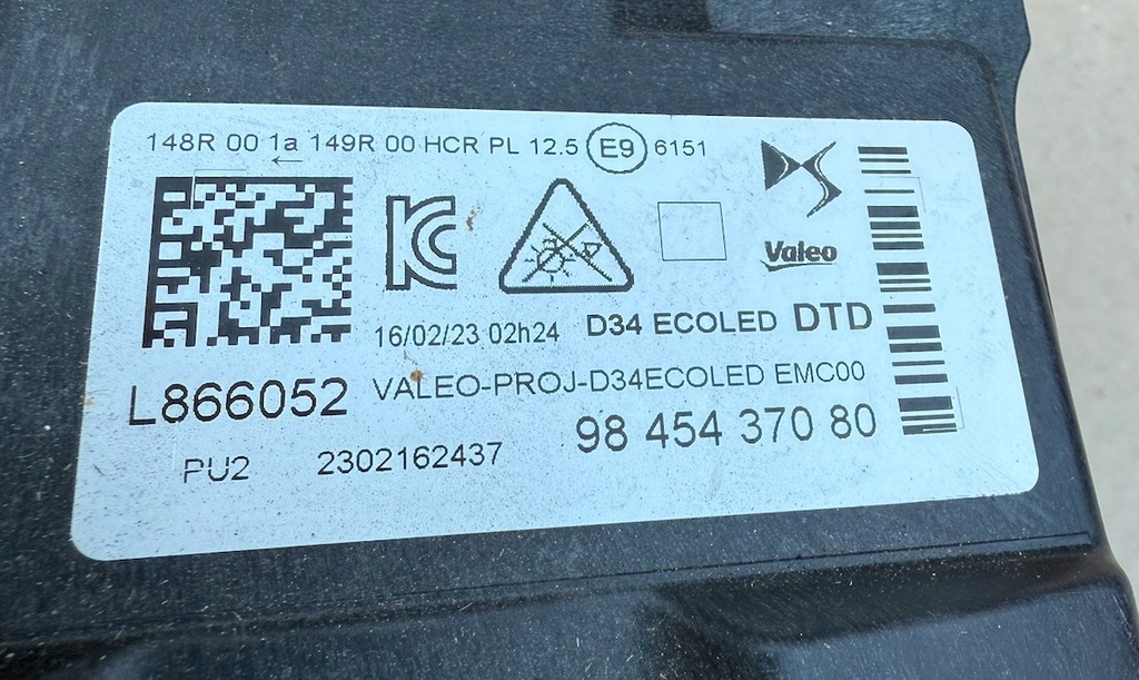 фото №7, Citroen ds3 crossback lift i ii 2024 комплект лампа передних full led перед