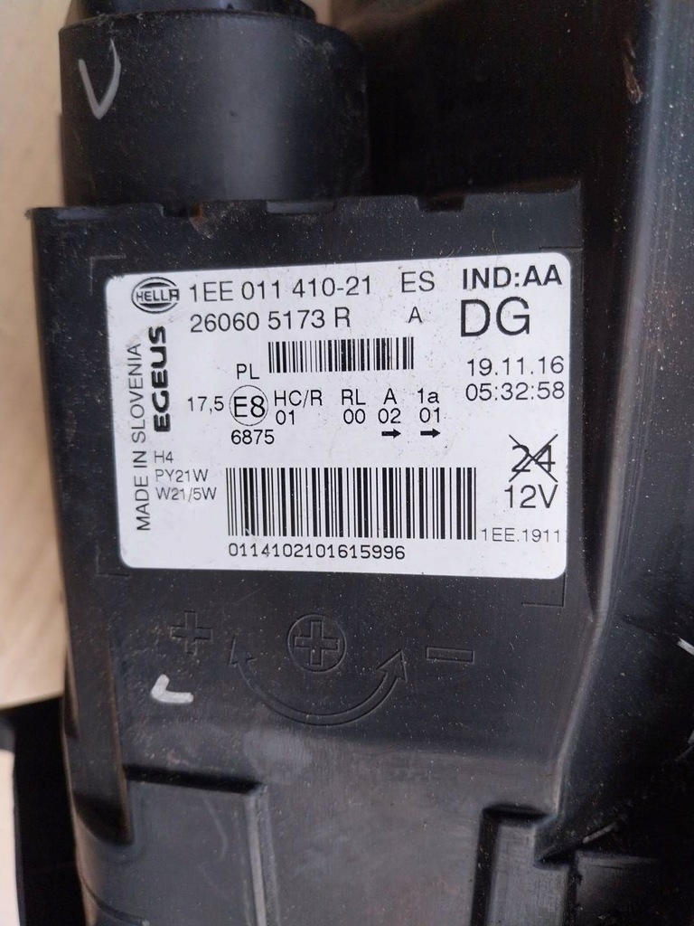 фото №12, Лампа ліва перед передня renault trafic iii 260605173r