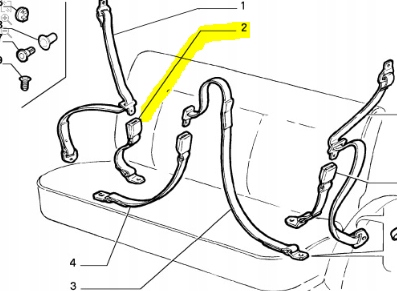фото №6, Pas безпеки задня fiat siena оригінальний номер 717206633