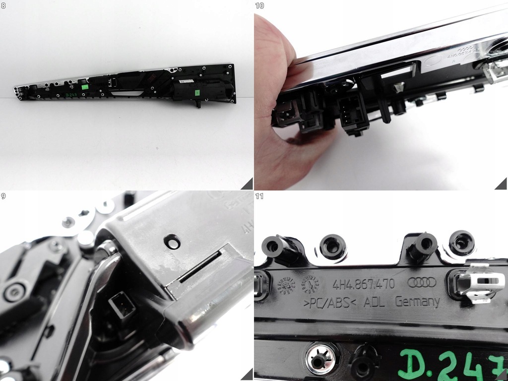 фото №9, Audi a8 s8 4h0 4h4 d4 13-17 lift молдинг dekor дверь правых задняя ручка gn6