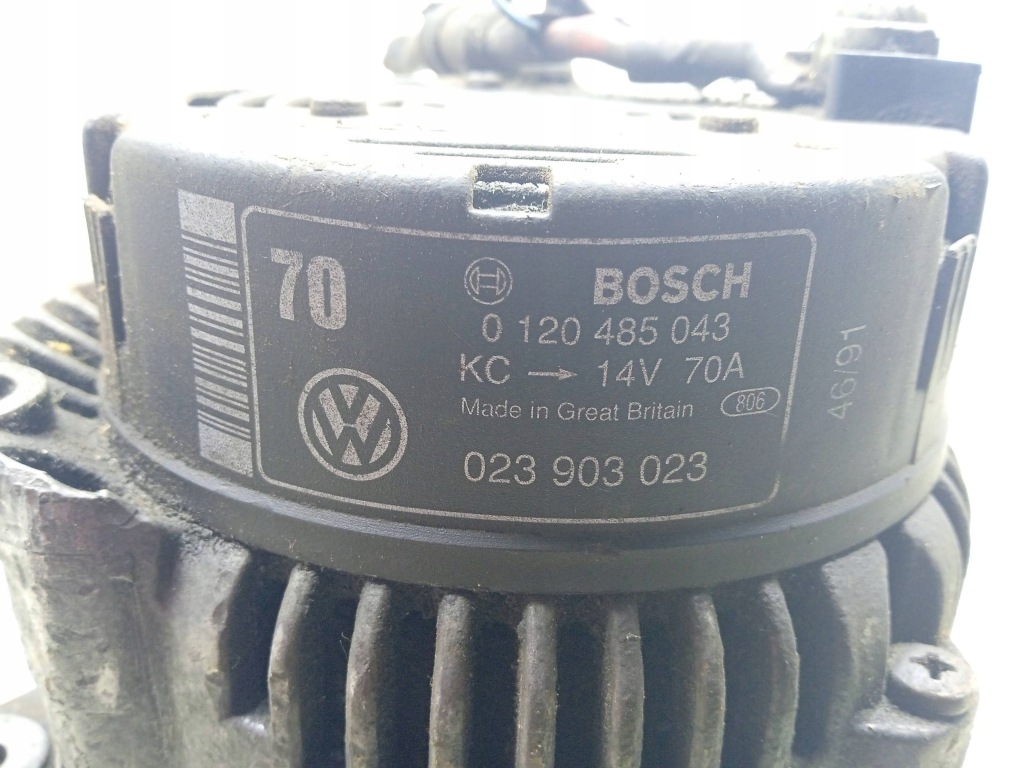 Генератор 0120485043 audi a3 vw golf iv 1.6 70a Зі Шроту