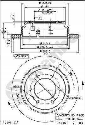 фото №1, Диск гальмівна opel frontera 95-04 задня