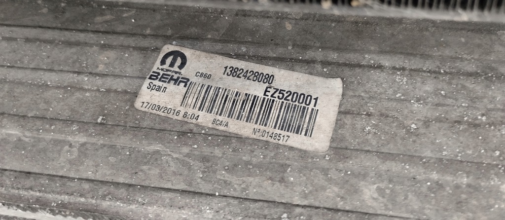 фото №9, Радіатор комплект радіатор вентилятор fiat ducato iii 2.2 hdi 14- оригінал