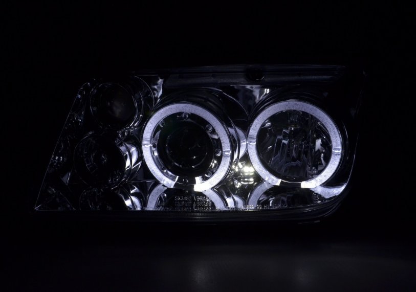 Фонари фары к vw bora od 1998 к 2005 кольца хром led Доставка