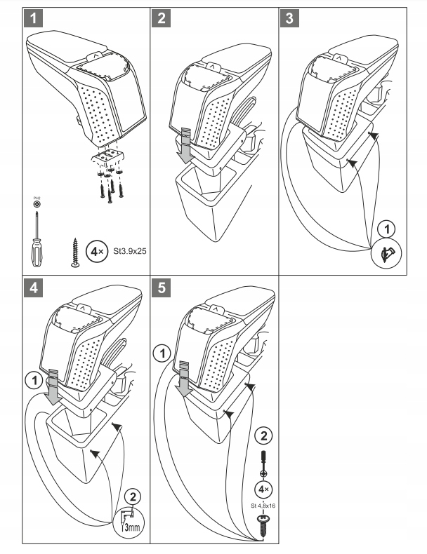 фото №10, Підлокітник шкіряний hyundai i20 2014-2020 armster s
