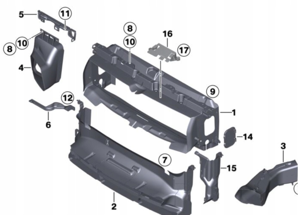 фото №9, New bmw 1 f21 радиатор upper air воздуховод 51747245771 7245771 2014