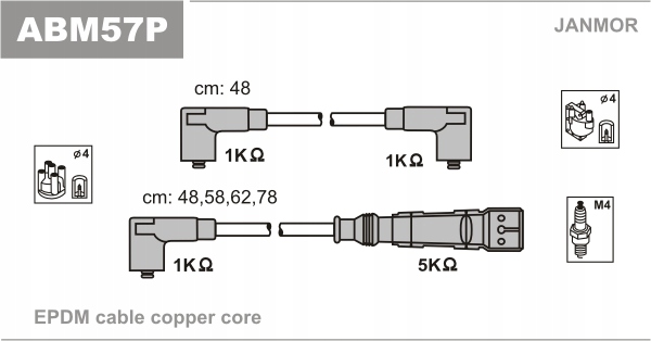 фото №2, Провода кабели зажигания do seat arosa 1.0 1.4
